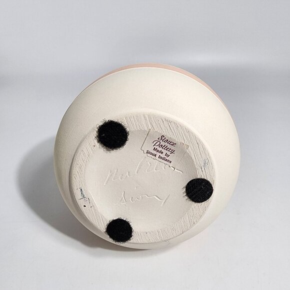 Sioux Pottery Handmade Ceramic Vase With Traditional Native American Design - Picture 8 of 12